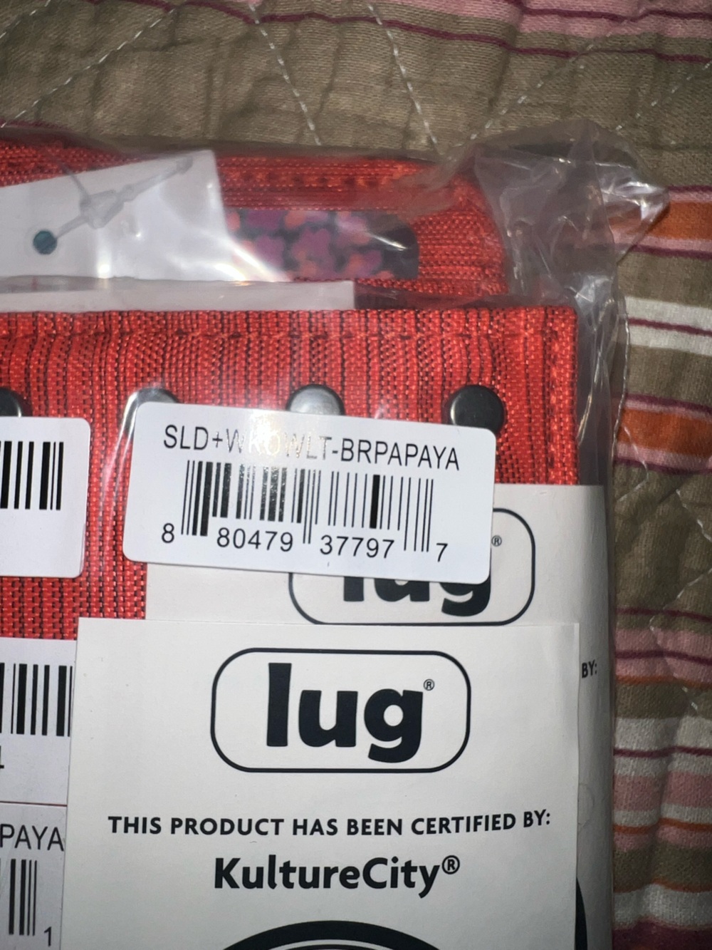 NWT- lug walkover & matching slider wallets Bag in papaya